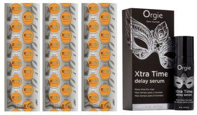 Комплект: EXS Delay 15 шт + Пролонгатор Orgie Xtra Time Delay Serum (15 мл) SOS11117 фото