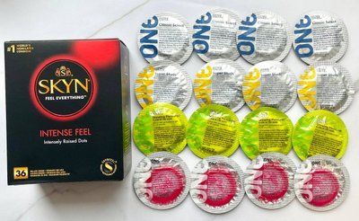 Комплект 52 шт - ONE Super Studs, Classic, Color Sensations, Glowing Pleasures + Skyn Intense Feel SOS1905 фото