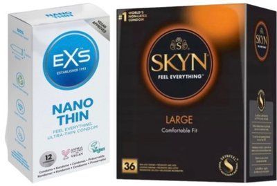 Набор с SKYN Large, 36 шт + EXS NANO Thin 12 шт SOS7907 фото
