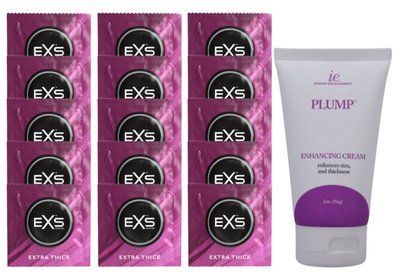 Комплект EXS Extra Thick 15 шт + Doc Johnson Plump SOS14718 фото
