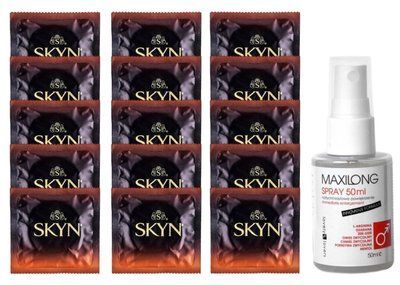 Комплект Skyn Warming 15 шт + Lovely Lovers MAXILONG Spray (50 мл) SOS14477 фото