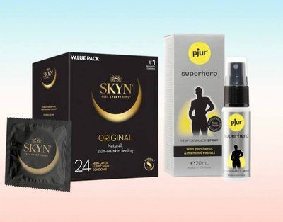 SKYN Original 24 шт та Pjur Superhero Spray 20 мл SOS6327 фото