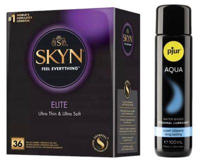 Комплект Skyn ​​Elite 36шт + pjur Aqua 100 мл SOS13325 фото
