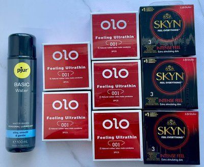 Набор 24 шт OLO возбуждающие 001 + Skyn ​​Intense Feel + Лубрикант pjur Basic Waterbased, 100 мл SOS3806 фото