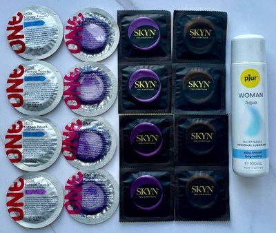 Набор из 16 штук Skyn, One + лубрикант pjur Woman Aqua (100 мл) SOS4056 фото