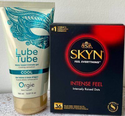 Набір Skyn Intense feel 36 штук + LUBE TUBE COOL, 150 мл ORGIE SOS1110 фото
