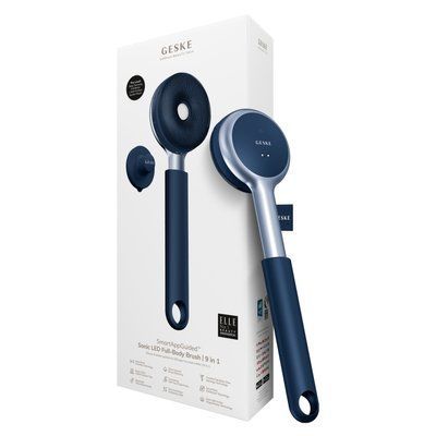 Звукова світлодіодна щітка для всього тіла GESKE Sonic LED Full-Body Brush&Intensive Exfoliator 9в1 midnight HB0389 фото