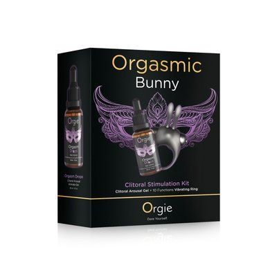 Набор ORGASMIC BUNNY эрекционное виброкольцо + капли для клитора Orgie (Бразилия-Португалия) 17847 фото