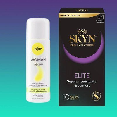 Набір Skyn Elite 10 шт + Лубрикант pjur Woman Vegan 30 мл SOS4355 фото