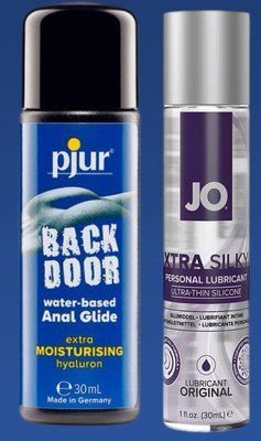 Набір лубрикантів pjur backdoor Comfort water glide 30 мл + System JO Xtra Silky Silicone (30 мл) LB366 фото