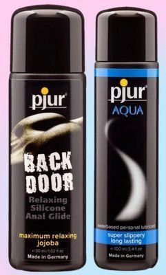 Набір лубрикантів pjur backdoor anal Relaxing jojoba silicone 30 мл + pjur Aqua 100 мл LB813 фото