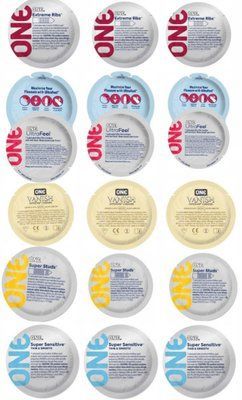 Набор с 15 шт ONE - Vanish, Extreme Ribs, Super Sensitive, UltraFeel, Super Studs SOS1360 фото