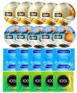 Набор 20 шт ONE Banana Split + ONE Island Punch + Pasante Cooling + EXS Glow in the Dark SOS7210 фото