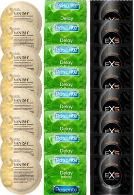 Набір 24 шт ONE Vanish Hyperthin + Delay Infinity + EXS Black Latex SOS7360 фото