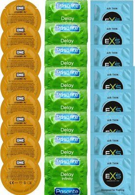 Набор 24 шт 𝐎𝐍𝐄 𝐋𝐞𝐠𝐞𝐧𝐝 𝐗𝐋 + Delay Infinity + EXS Air Thin SOS7459 фото