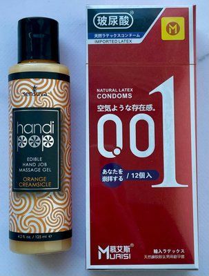 Комплект Muaisi 001 RED 12 шт - Лубрикант смаковий Sensuva Handipop Orange Creamsicle (125 мл) SOS3357 фото