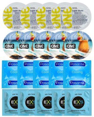 Набор 20 шт ONE Super Studs + ONE Island Punch + Pasante Cooling + EXS Air Thin SOS7310 фото