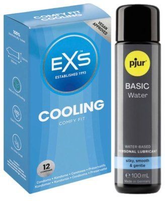 Комплект EXS Cooling 12 шт + Pjur Basic Waterbased 100 мл SOS13626 фото