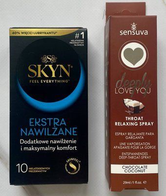 Комплект Skyn Extra Lube 10 шт - Спрей Sensuva Deeply Love You Chocolate Coconut (29 мл) SOS2857 фото