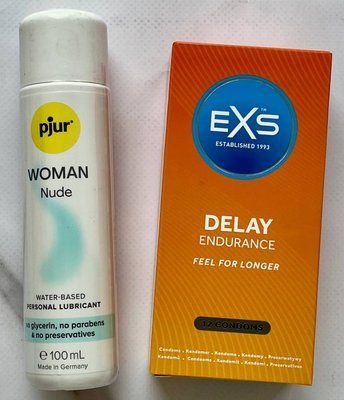 Комплект EXS Delay 12 шт - Лубрикант pjur Nude, 100 мл SOS3257 фото