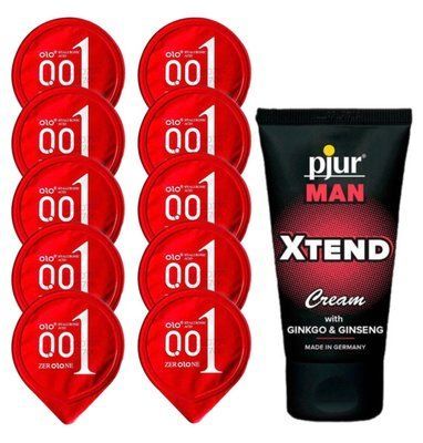 Комплект OLO Warming 001 10 шт + pjur MAN Xtend Cream 50 мл SOS14428 фото