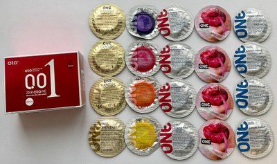 Набір 26 штук OLO Збуджуючі з розігріваючим ефектом 001 + ONE Color Sensations, Extreme Ribs, Vanish, Flavor Waves, Classic SOS2257 фото