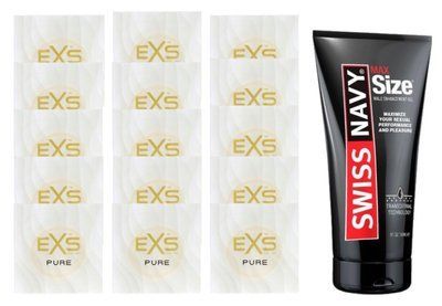 Комплект EXS Pure15 шт + Swiss Navy Max Size Gel (150 мл) SOS14879 фото