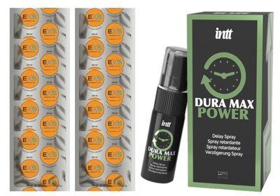 Комплект: EXS Delay 10 шт + Пролонгатор Intt Dura Max Power (12 мл) SOS11018 фото