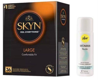 Комплект SKYN Large 36 шт + Pjur Woman Nude 30 мл SOS13226 фото