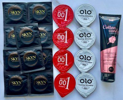 Набір 18 штук Skyn, Olo + лубрикант Intt Cotton Candy (100 мл) SOS4007 фото