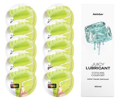 Комплект ONE Color 10 шт. + Лубрикант Satisfyer Juicy Lubricant Cooling Comfort (300 мл) SOS12374 фото