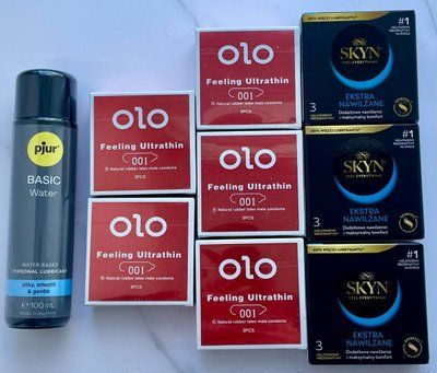 Набор 24 шт OLO возбуждающие 001 + Skyn ​​Extra Lube + Лубрикант pjur Basic Waterbased, 100 мл SOS3807 фото