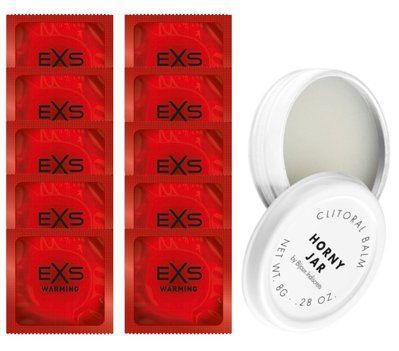Комплект EXS Warming 10 шт + Bijoux Indiscrets Horny Jar SOS14328 фото