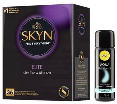 Комплект Skyn ​​Elite 36 шт + pjur Aqua Panthenol 30 мл SOS13326 фото