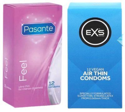 Набір з Pasante Sensitive Feel (12 шт) + EXS Air Thin 12 шт SOS8154 фото