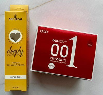 Набір OLO збуджуючі 001 (червоні) 10 шт + Спрей для оральних ласк Sensuva Deeply Love You Butter Rum (29 мл) SOS1406 фото