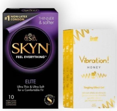 SKYN Elite 10 шт + Intt Vibration Honey (15 мл) SOS6910 фото