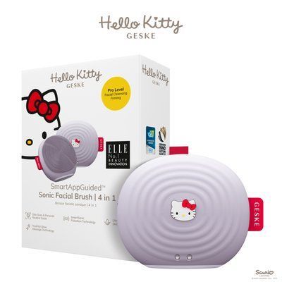 Електронна ультразвукова щітка для обличчя GESKE Sonic Facial Brush 4в1 by Hello Kitty purple HB0242 фото
