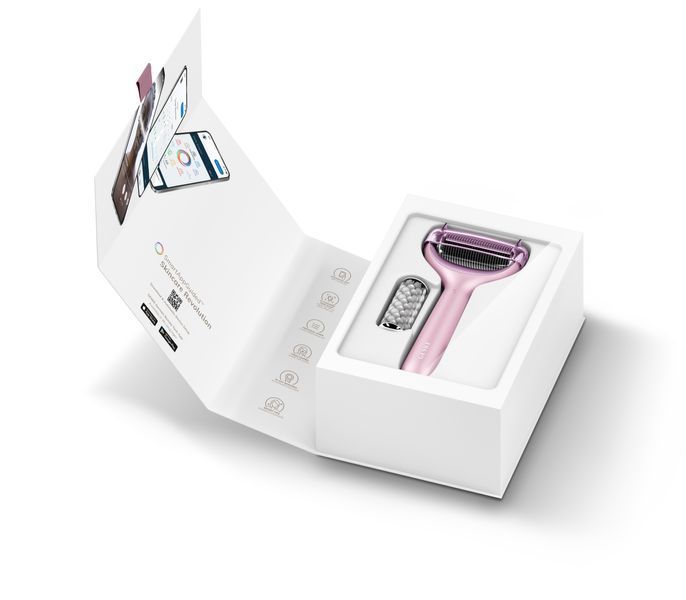 Електронний ролер для обличчя та тіла з мікроголками GESKE MicroNeedle Face&Body Roller 8в1 pink HB0203 фото