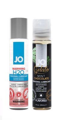 Набір лубрикантів System JO H2O WARMING (30 мл) + System JO Mint Chocolate (30 мл) LB197 фото