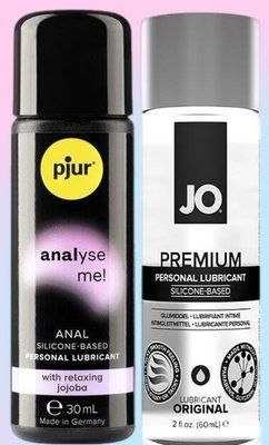 Набір лубрикантів pjur analyse me! Relaxing jojoba silicone 30 мл + System JO PREMIUM ORIGINAL (60 мл) LB565 фото