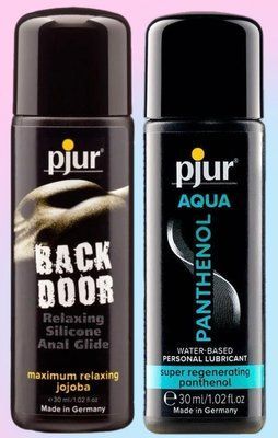 Набір лубрикантів pjur backdoor anal Relaxing jojoba silicone 30 мл + pjur Aqua Panthenol 30 мл LB814 фото