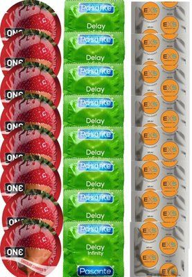 Набор 24 шт ONE Chocolate Strawberry + Delay Infinity + EXS Delay SOS7510 фото