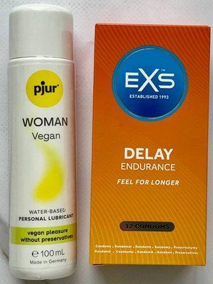 Комплект EXS Delay 12 шт - Лубрикант pjur Vegan, 100 мл SOS3258 фото
