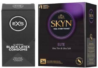 Набор с SKYN Elite (36 шт) + EXS Black Latex 12 шт SOS8008 фото