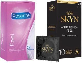 Набор с Skyn ​​Supreme Feel 10 штук + Pasante Sensitive Feel (12 шт) SOS8058 фото