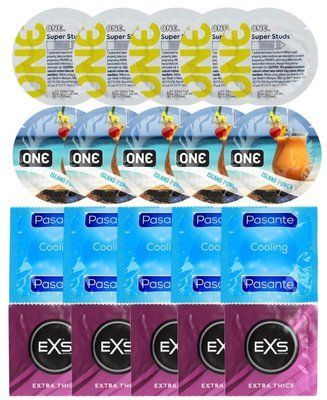 Набор 20 шт ONE Super Studs + ONE Island Punch + Pasante Cooling + EXS Extra Thick SOS7311 фото