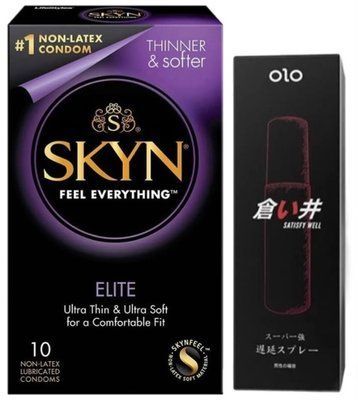 Набір з SKYN Elite 10 шт + Пролонгатор OLO Пролонгатор 5 мл Satisfy Well SOS8906 фото