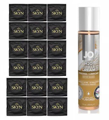 Комплект: SKYN Original 18 шт. + Змазка System JO H2O &mdash; Vanilla Cream (30 мл) SOS11270 фото