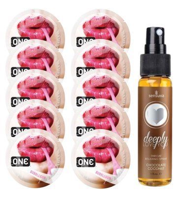 Комплект ONE Bubblegum 10 шт + Sensuva Deeply Love You Chocolate Coconut (29 мл) SOS13878 фото